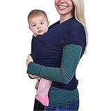 Tragetuch Baby elastisch für Neugeborene und Kleinkinder, Babytragetuch Kindertragetuch Baby Bauchtrage Sling Tragetuch für Baby Neugeborene Innerhalb 16 KG von VOARGE (dunkleblau)
