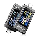 diymore USB Tester Messgerät 3.3V-40V 12A USB Digital Tester Power Meter, Strommessgerät, Spannung Voltmeter, Leistungskapazitä Detektor mit Kurvenmessung, Welligkeitsmessung, Protokolltest