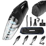 Steinborg® Handstaubsauger Akku Handsauger kabellos Akkusauger Leistungsstarker tragbarer Leichter Autostaubsauger Hand Staubsauger HEPA-Filter Mini-Staubsauger auch für Tierhaare geeignet (Black)