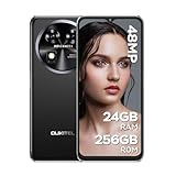 OUKITEL C37 Handy Ohne Vertrag, 24GB+256GB/1TB Erweiterbar 5150mAh 4G Smartphone Günstig, 6.6' FHD+ Display Android 13 48MP+32MP Panorama Kamera, Face ID & Fingerprint, GPS & Wi-Fi, Dual SIM