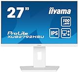 iiyama Prolite XUB2792HSU-W6 68,6cm 27' IPS LED-Monitor Full-HD 100Hz HDMI DP USB3.2 Höhenverstellung Pivot FreeSync weiß