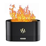 DASIAUTOEM Aroma Diffuser mit Flammen Effekt Licht, Ätherische Öle Diffuser, DuftöL Diffuser, Luftbefeuchter Humidifier für Zuhause Büro, Raumduft Yoga, Wasserlose Abschaltautomatik/Geräuscharmer