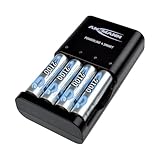 Ansmann 1001-0049-UK-1 Akkuladegerät für 4 NiCd/NiMH Akkus AA, AAA/500mA-