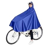 Shengxi Regenponcho Fahrrad Wasserdicht Regencape Fahrrad Regenjacke Fahrrad Poncho für Mountainbikes Elektrofahrräder Outdoors (DE/NL/SE/PL, Alphanumerisch, Einheitsgröße, Regular, Regular, Blau)