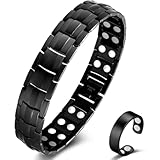 2 Stück Magnetarmband Damen Titan Stahl Ultra-Festigkeit magnetisch Armband Geschenk,Lymphdrainage Magnetarmband Herren Ultrastarke Magnete Edelstahl verstellbar,magnetarmband damen