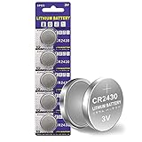 Cotchear CR2430 Knopfbatterie, 3 V, elektronische Lithium-Knopfzellenbatterien, DL2430, BR2430, ECR2430, KL2430, EE6229, für Uhren, Spielzeug, Uhren, 5 Stück