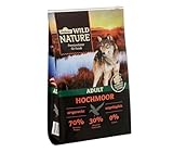 Dehner Wild Nature Hundetrockenfutter Adult Hochmoor | mit Ente | hoher Fleischanteil | tierisches Protein | pflanzliche Inhaltsstoffe | artgerecht | getreidefrei | glutenfrei | ohne Zucker |4 kg