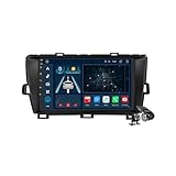 Schwarz,M400S,Android 14.0 Autoradio Stereo Navi mit 4G 5G WIFI DSP Carplay für Prius 2009-2015 Sat GPS Navigation 9 zoll MP5 Multimedia Video Player FM BT Receiver