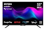 DYON Movie Smart 55 AD-2 139cm (55 Zoll) Android TV (4K, HD Triple Tuner, Prime Video, Netflix, Google Play Store für DAZN, Disney+ UVM., Google Assistant, BT-Fernbedienung) [Mod. 2023]