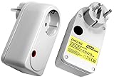 AUTH Netzfilter Universal-Breitband, Zwischenstecker (3 A, 9 kHz - 200 MHz, Überspannungsschutz (SPD), lichtgrau)