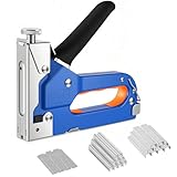3 in 1 Handtacker Set mit 1200 Klammern Stofftacker Inkl Klammerentferner Handwerker Einstellbarer Schusskraft für Holz Stoff Möbel Dachpappe