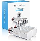 Bächlein Universal Eckventil selbstdichtend mit Schnellverschluss [2er Set], 1/2 Zoll, öffnet und schließt mit nur 1/4 Umdrehung [Quarter Turn]