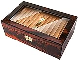AzoOb HUANGXING – Zigarren-Humidor mit Luftbefeuchter-Hygrometer, handgefertigt, Zedernholz-Humidor, Zigarrenschachtel, dekorative Box