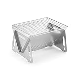Holzkohlegrill, Barbecue Camping Grill Klappgrill Tischgrill Standgrilll aus Edelstahl, Tragbarer Abnehmbare BBQ-grill für Outdoor, Camping, Reise, Festival, Picknick Für 1-2 Personen