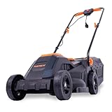 FUXTEC Elektro Rasenmäher mit Kabel FX-RME33, Elektromäher mit 33cm Schnittbreite, 30L Grasfangkorb, 9kg leichtgewicht, variable Schnitthöhe 20-60mm, geräuscharm 1200Watt & 220V