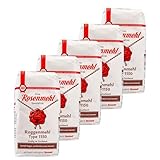 Rosenmehl - 5er Pack Premium Roggenmehl Typ 1150 kräftig im Geschmack 1000 g - Ideal für Roggen- und Mischbrot sowie Semmeln - Feines Qualitäts-Mehl zum Backen und Kochen (naturbelassen)
