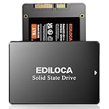 Ediloca SSD 1TB, SSD Festplatte Intern, 2.5' SATA III, bis zu 550MB/s, 3D NAND TLC, Kompatibel mit Laptop und PC-Desktop(ES106 Black)