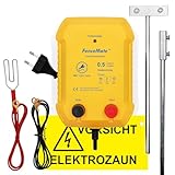 FenceMate 230V Weidezaungerät 0,5J Output für 2 bis 10 km, niedrige Impedanz Spitzenspannung 10kV für Geflügel, Vieh, Hobbytiere, Haustiere, Steuergerät zum Schutz von Gärten und Grundstücken