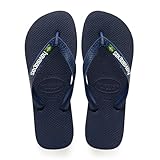Havaianas - Brasil Logo, ikonische, Bequeme und langlebige Badelatschen mit Brasilien- Flagge und Rutschfester Sohle mit farbigen Streifen, Unisex-Erwachsene