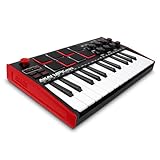 AKAI Professional MPK Mini MK3 – 25-Tasten USB MIDI Keyboard Controller, 8 hintergrundbeleuchtete Drum Pads, 8 Regler und Musikproduktion-Software