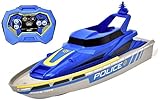 Dickie Toys - RC Polizei-Boot - ferngesteuertes Spielzeug-Boot in Polizei-Design ab 6 Jahren,Schiff mit Fernbedienung und Batterien für Kinder Erwachsene, Mehrfarbig, 201107003ONL