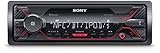 Sony DSX-A410BT MP3 Autoradio (Dual Bluetooth, NFC, USB, AUX Anschluss, Beleuchtung, 4 x 55 Watt, Freisprechen) rot