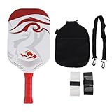Tihebeyan Pickleball -Paddel Set, 16mm Premium Carbon Faser Pickleballschläger mit Drachendesign und Vibrationsdämpfung für die Spins -Kontrollleistung