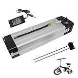 JHKJ 24-Volt-E-Bike-Akku, 24 V, 8 Ah, 10 Ah, 13 Ah, 15 Ah, 20 Ah, Lithium-Akku, Elektrofahrrad-Akkus mit Ladegerät und 2-poligem Anschluss für 0–500 W Mountainbike-Motor,24v,15Ah