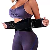 SCHWABMARKEN Sport Powergürtel Waisttrainer Taillengürtel Korsett, in Schwarz Größe X-Small, Powerbelt, Cincher, Shaper, Unterstützung fürs Training, Fitness