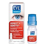 EyeMedica Gereizt + Gerötet, Augentropfen zur Beruhigung der Symptome von strapazierten Augen, Pflege für gerötete, gereizte und trockene Augen, für Kontaktlinsenträger geeignet, 1 x 10 ml