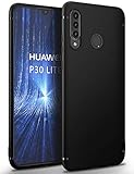 BENNALD Hülle für Huawei P30 Lite Hülle Soft Schutzhülle Case Cover - Premium TPU Tasche Handyhülle für Huawei P30 Lite (Schwarz,Black)