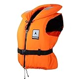 NOARD Rettungsweste für Kinder & Erwachsene geeignet – Seaside in verschiedenen Größen – EN ISO 12402-4 (100 N) (Orange, 30-40 kg)