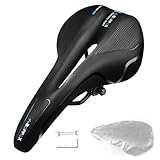 BOFFOX Fahrradsattel für Herren & Damen mit Bequem Weich Memory Foam Ergonomisches Gel Fahrrad Sattel Bequemer Fahrradsitz für MTB/Rennrad/Trekking