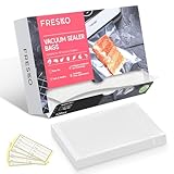 FRESKO Vakuumbeutel, Lebensmittel, 20 x 30 cm, 120 Beutel, geprägt, BPA-frei, Aufbewahrung, Einfrieren und Kochen im Vakuum, BPA-frei, geeignet für alle Vakuummaschinen