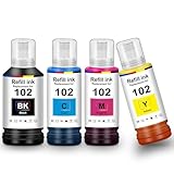 UniPlus Tinte 102 ET-2850 ET-4850 ET-3850 ET-2856 ET-2750 Druckerpatronen Kompatibel für Epson 102 Multipack Refill Kompatibel für Epson Ecotank ET-4856 ET-15000 ET-4700 ET-3750 ET-4750 ET-4500 2756