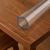 Artwelt Tischdecke Transparent Tischfolie 2.0mm Glasklar Folie Tischschutz Wasserdicht Abwaschbar Polyvinylchloride Folie Wunschmaß Fettdicht Tischschutzfolie (160cm X 90cm)