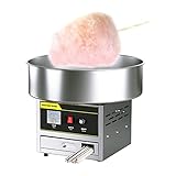 Kommerzielle Zuckerwatte-Maschine, 1200 W, strapazierfähig, schnell drehend, professionelle Zuckerwatte-Herstellung für Partys, Veranstaltungen, Geschäft, Silber