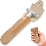 JEYORZY 1x Rasiererhülle Aus Leder, Double Edge Rasierkopfschutzscheide, Schutzhülle für Sicherheitsrasierer aus Leder, Tragbares Reiseetui für Rasierer, Robuste Schutzhülle, einen sicheren Transport