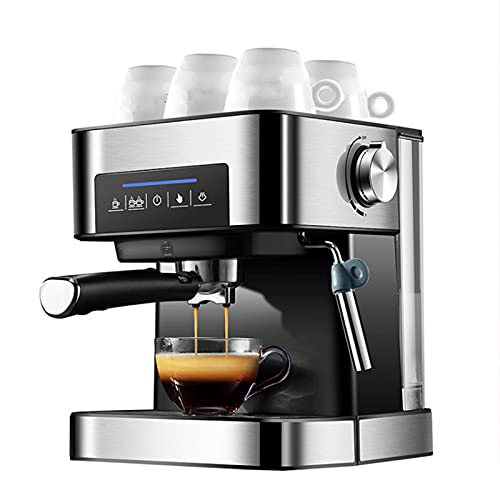 Espressomaschine, Latte & Cappuccino Kaffeemaschine, Kaffeevollautomat mit 20BAR Hochdruckwasserpumpe, Edelstahl(EU)