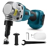 Knabber Blechknabber Kompatibel mit Makita 18V Akku, 800W 2200 U/min Bürstenlose Elektrischer Blechschere Metallknabber mit 360° drehbarer Knabberkop zum Schneiden von Edelstahl, Aluminium(ohne Akku)