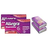 Allegra Allergietabletten 20 mg Schmelztabletten 20 x 2 St. mit 2 x Allegra Taschentücher– Antihistaminikum – 24 Std. wirksam bei Heuschnupfen, Tierhaar-, Hausstaumilben- Allergie, Nesselsucht