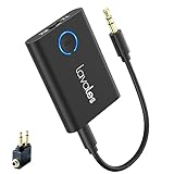 Lavales Bluetooth 5.3 Sender und Empfänger, Aptx HD Dual Link Wireless Audio Adapter für Zuhause, Flugzeug, Sport – Schwarz