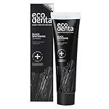 Ecodenta Aktivkohle Zahnpasta Ohne Fluorid I Schwarze Kohle Zahncreme Zahnaufhellung I Black Activated Charcoal Teeth Whitening Toothpaste 100ml
