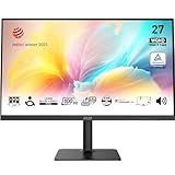 MSI Modern MD272QXPDE 27 Zoll WQHD Office Monitor - 2560 x 1440 IPS Panel, 100 Hz, Augenfreundlich, DisplayHDR 400, Lautsprecher, 4-Fach Verstellbarer Standfuß, KVM - DP 1.2a, HDMI 2.0b, USB Typ-C