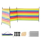 Jubilofex Windschutz für Camping, Windschutz, Sichtschutz, Campingzubehör, wasserdichter Schutz mit Stangen und Tragetasche, tragbare Outdoor-Ausrüstung für Picknick und Grill