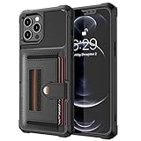 Lederhülle Kompatibel mit iPhone 12 Pro Max Hülle Handyhülle Silikon Premium Leder Case Brieftasche Kartenfach Standfunktion Handytasche Klapphülle Schutzhülle für iPhone 12 Pro Max (C,12 Pro Max)