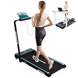 GEARSTONE Laufband für Zuhause, Klappbares Laufband, bis12KM/H mit Handläufen und Fernbedienung,LCD-Anzeige, 1400W Walking Pad im Büro, Keine Installation, große Lauffläche