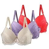 3 Stück BH, für Training, Eleganz, rückenfrei, Sport, Anti-Durchfall, Unterwäsche, klassisch, für den Alltag, bequem, sexy, elastisch, lässig, Push-Up-BH, marineblau, 60 B