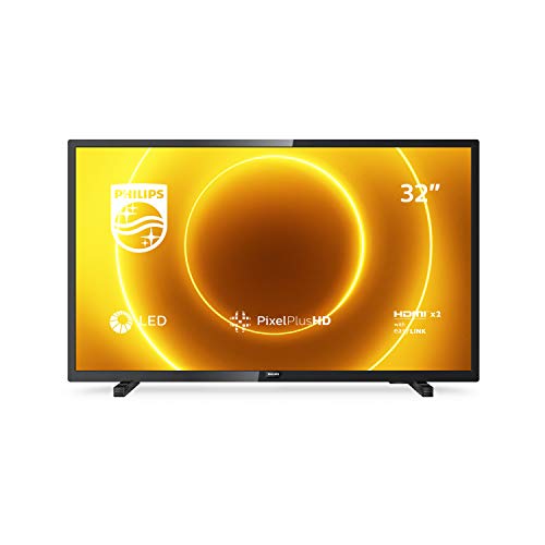 Philips 32PHS5505/12 32-Zoll-LED-Fernseher (Pixel Plus HD, Full-Range-Lautsprecher, 2 x HDMI, USB) Schwarz Glänzend [Modelljahr 2020]