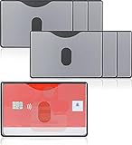 WallTrust RFID NFC Blocker Hartplastik Schutzhülle – Kartenschutzhülle für Kreditkarten Ausweis Öffnung Oben, transparent matt, 6-Set